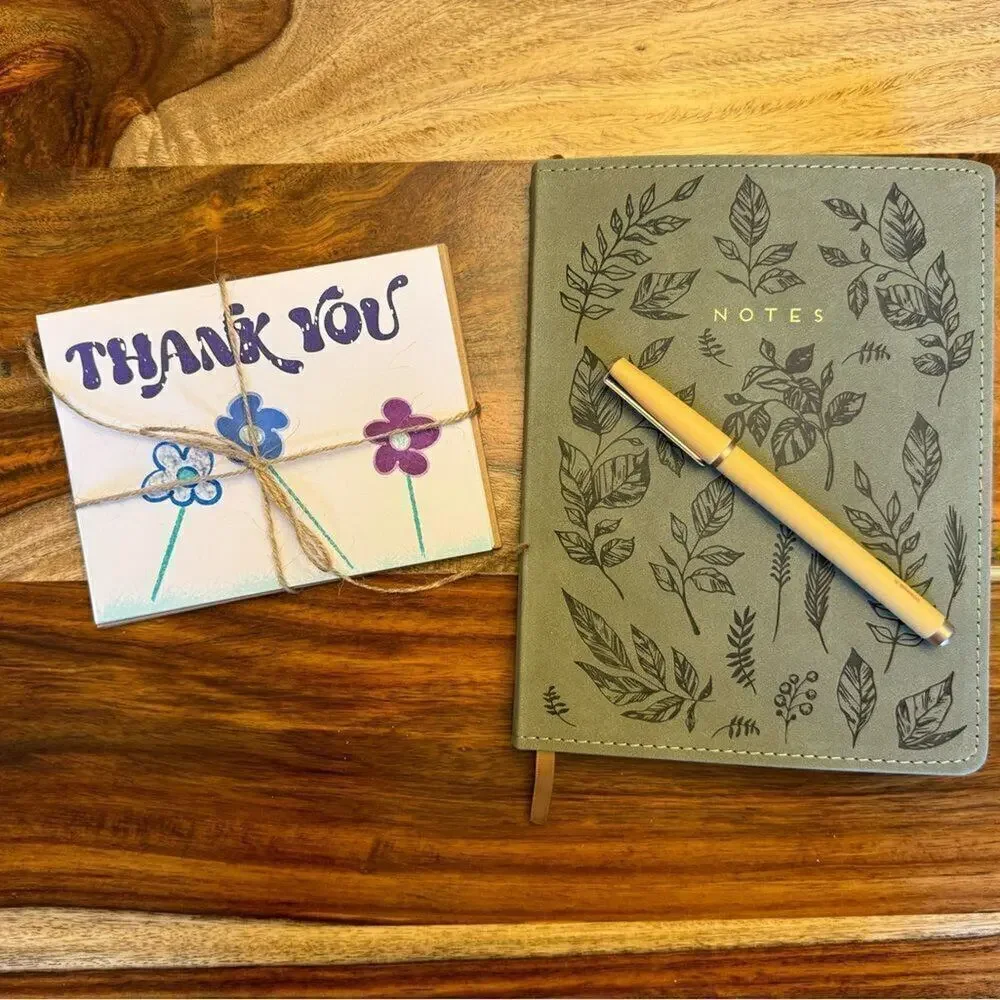 Thank You Cards Greeting Cards Blank Notes Set of 6 w Envelopes Flowers